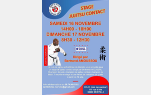 Stage national de Jujitsu contact avec Bertrand AMOUSSOU